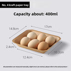 Oil-proof Kraft Paper Tray No. 4 (500 pieces)