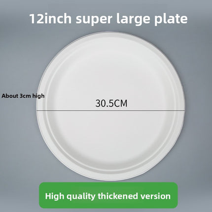 Disposable Plates Paper Plates Catering Food Grade Kindergarten Painting Dish Plates Biodegradable Household Barbecue Tableware Dinner Plates