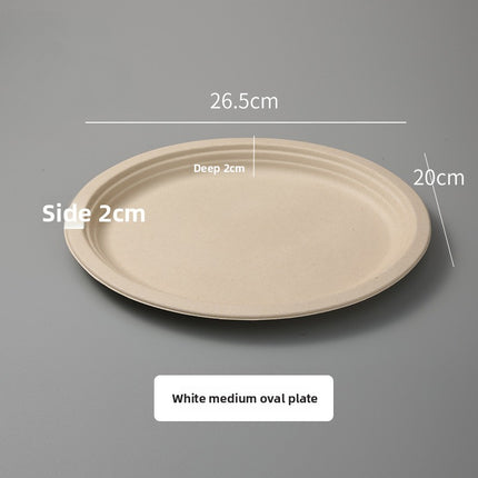 Disposable Plates Paper Plates Catering Food Grade Kindergarten Painting Dish Plates Biodegradable Household Barbecue Tableware Dinner Plates