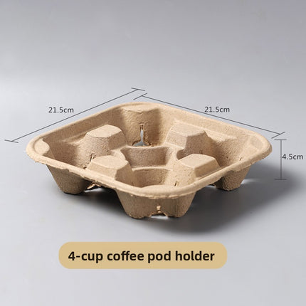 Disposable Coffee Cup Holder Milk Tea Cup Holder Cup Stand Paper Tea Tray Beverage Takeaway Holder