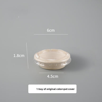 Disposable Paper Pulp Sealed Biodegradable Sauce Cup Condiment Cup Small Cup Takeaway Bowl with Lid
