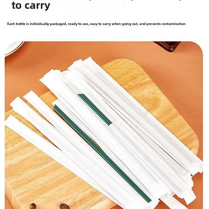 Biodegradable PLA Disposable Coffee Stirring Stick Three-Hole Tube Single Piece Individually Packaged Food-Grade Biodegradable Straw