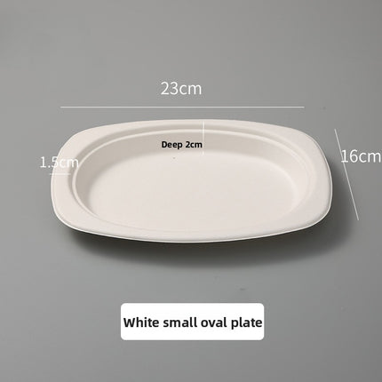 Disposable Plates Paper Plates Catering Food Grade Kindergarten Painting Dish Plates Biodegradable Household Barbecue Tableware Dinner Plates