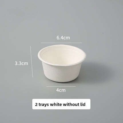 Disposable Paper Pulp Sealed Biodegradable Sauce Cup Condiment Cup Small Cup Takeaway Bowl with Lid