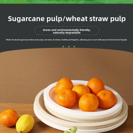 Disposable Oval Paper Plates Dish Plates Biodegradable Pulp Tableware Fruit Plates Party BBQ Plates Paper Plates