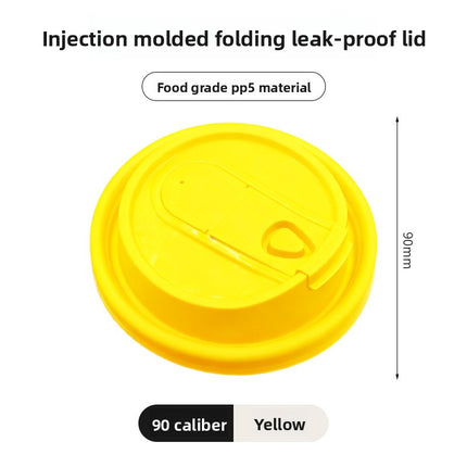 Disposable Cup Lid Coffee Multi-Functional Paper Cup Lid Colorful 90mm Diameter Milk Tea Cup Lid Direct Drinking Foldable Lid Injection Molded Lid