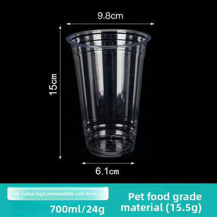 Disposable PET High Transparency Plastic Cup Milk Tea Beverage Coffee Cup Juice Beverage Cup Custom LOGO Cold Drink Cup