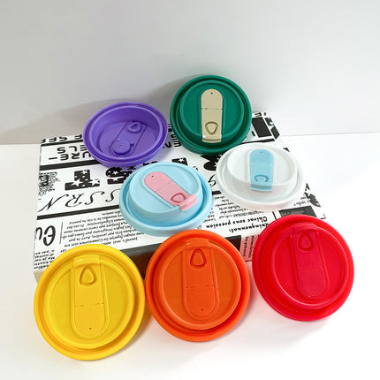 Disposable Cup Lid Coffee Multi-Functional Paper Cup Lid Colorful 90mm Diameter Milk Tea Cup Lid Direct Drinking Foldable Lid Injection Molded Lid