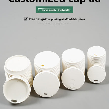 Source Manufacturer Disposable Paper Cup Lids, Logo Printable, 80-90mm Diameter Roll Top Lids, Sealing Lids, Coffee Cup Lids
