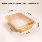 350ml Rectangular Octagonal Box; Lidded 50pcs/box; Kraft Paper / 350ml Rectangular Octagonal Box / Lidded 50pcs/box / Kraft Paper