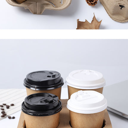 Disposable Coffee Cup Holder Milk Tea Cup Holder Cup Stand Paper Tea Tray Beverage Takeaway Holder