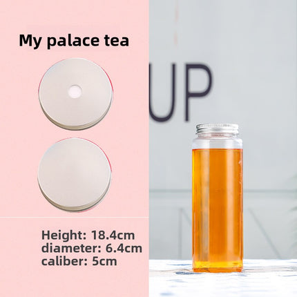 Sujiang Thai Tea Cup 500ml Internet Celebrity PET Bottle Juice Bottle Disposable Cup Plastic Cup Juice Cup Milk Tea Bottle PET Material