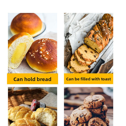 Baking Packaging Toast Bags Bread Bags Sliced Bread Bags Wire Rolled Edge Kraft Paper Cotton Paper Bags Eight-Side Seal Bags