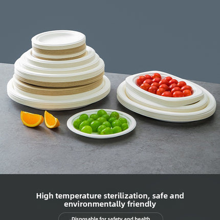 Disposable Plates Paper Plates Catering Food Grade Kindergarten Painting Dish Plates Biodegradable Household Barbecue Tableware Dinner Plates