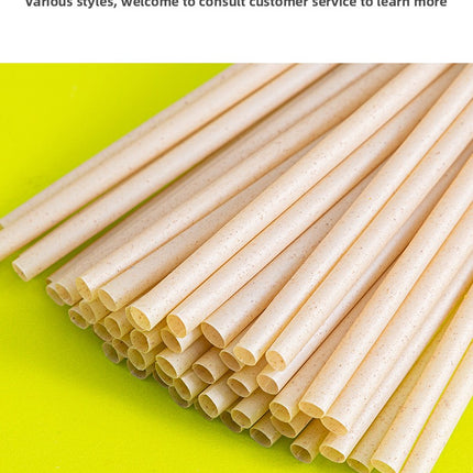 Wholesale Bamboo Powder Fully Biodegradable Straws 6*230 Individually Packaged Disposable Eco-friendly Juice Beverage Straws