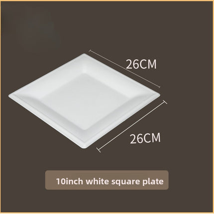 Disposable Plates Paper Plates Catering Food Grade Kindergarten Painting Dish Plates Biodegradable Household Barbecue Tableware Dinner Plates