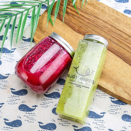 Sujiang Thai Tea Cup 500ml Internet Celebrity PET Bottle Juice Bottle Disposable Cup Plastic Cup Juice Cup Milk Tea Bottle PET Material