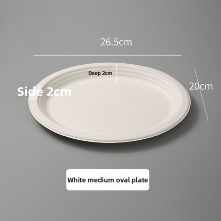 Disposable Plates Paper Plates Catering Food Grade Kindergarten Painting Dish Plates Biodegradable Household Barbecue Tableware Dinner Plates