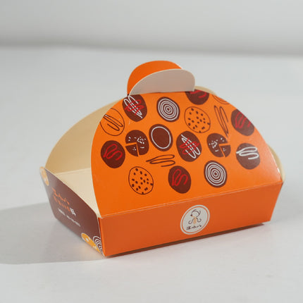 Custom Disposable Snack Boat Box Kraft Paper Boat Box Fried Chicken French Fries Small Balls Stall Packaging Box Open Top Paper Box