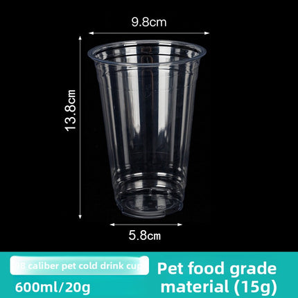 Disposable PET High Transparency Plastic Cup Milk Tea Beverage Coffee Cup Juice Beverage Cup Custom LOGO Cold Drink Cup