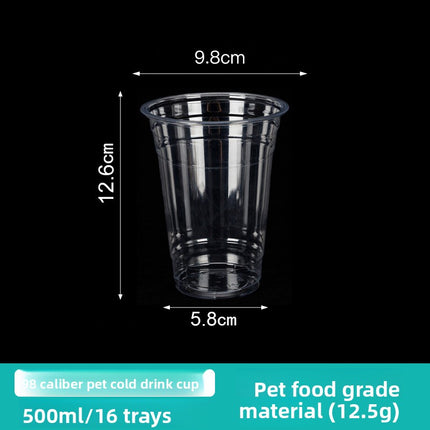 Disposable PET High Transparency Plastic Cup Milk Tea Beverage Coffee Cup Juice Beverage Cup Custom LOGO Cold Drink Cup