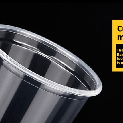 90 Caliber Disposable Blister Milk Tea Cup Plastic Cup 500ml700ml Resistant to Fall and Damage Can Be Made on Demand