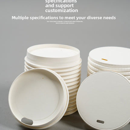 Source Manufacturer Disposable Paper Cup Lids, Logo Printable, 80-90mm Diameter Roll Top Lids, Sealing Lids, Coffee Cup Lids