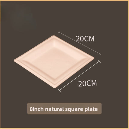 Disposable Plates Paper Plates Catering Food Grade Kindergarten Painting Dish Plates Biodegradable Household Barbecue Tableware Dinner Plates