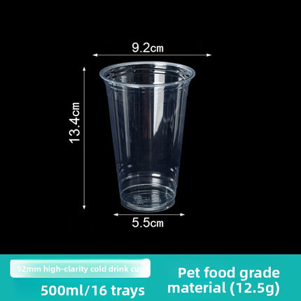 Disposable PET High Transparency Plastic Cup Milk Tea Beverage Coffee Cup Juice Beverage Cup Custom LOGO Cold Drink Cup