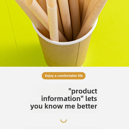 Wholesale Bamboo Powder Fully Biodegradable Straws 6*230 Individually Packaged Disposable Eco-friendly Juice Beverage Straws