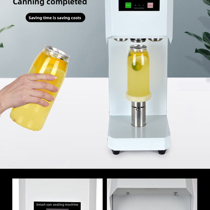 Can Sealing Machine Thickened PET Transparent Plastic Can Juice Beverage Bottle Disposable Milk Tea Cup with Aluminum Lid