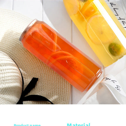 Can Sealing Machine Thickened PET Transparent Plastic Can Juice Beverage Bottle Disposable Milk Tea Cup with Aluminum Lid