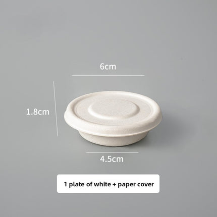 Disposable Paper Pulp Sealed Biodegradable Sauce Cup Condiment Cup Small Cup Takeaway Bowl with Lid