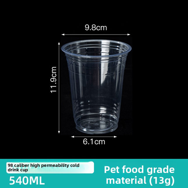 Disposable PET High Transparency Plastic Cup Milk Tea Beverage Coffee Cup Juice Beverage Cup Custom LOGO Cold Drink Cup