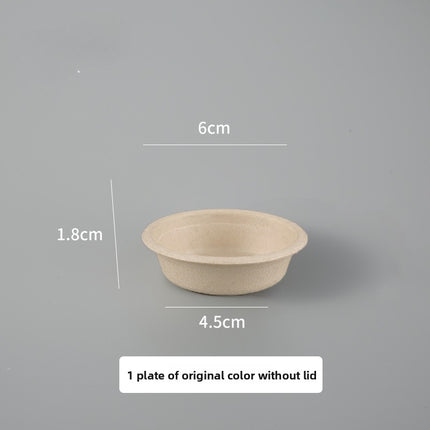 Disposable Paper Pulp Sealed Biodegradable Sauce Cup Condiment Cup Small Cup Takeaway Bowl with Lid