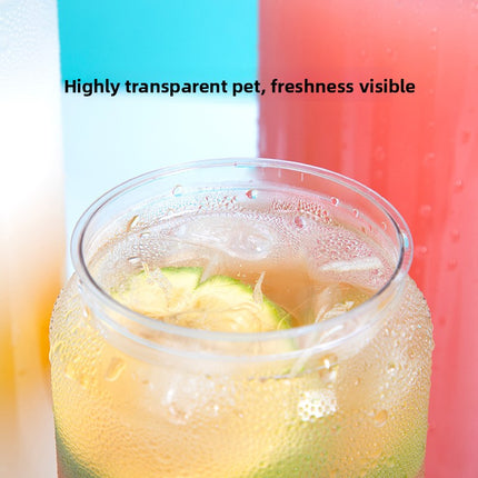 Can Sealing Machine Thickened PET Transparent Plastic Can Juice Beverage Bottle Disposable Milk Tea Cup with Aluminum Lid