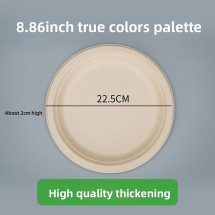 Disposable Plates Paper Plates Catering Food Grade Kindergarten Painting Dish Plates Biodegradable Household Barbecue Tableware Dinner Plates