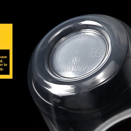 90 Caliber Disposable Blister Milk Tea Cup Plastic Cup 500ml700ml Resistant to Fall and Damage Can Be Made on Demand