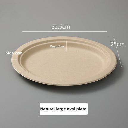 Disposable Plates Paper Plates Catering Food Grade Kindergarten Painting Dish Plates Biodegradable Household Barbecue Tableware Dinner Plates