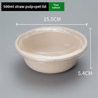 500ml natural color thickened bowl + PET lid