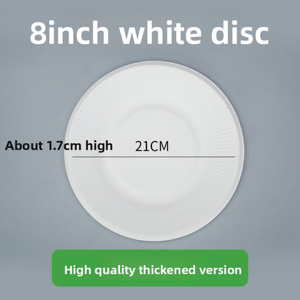 Disposable Plates Paper Plates Catering Food Grade Kindergarten Painting Dish Plates Biodegradable Household Barbecue Tableware Dinner Plates