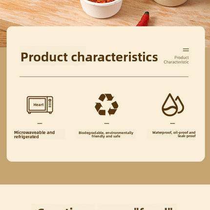 Disposable Paper Pulp Sealed Biodegradable Sauce Cup Condiment Cup Small Cup Takeaway Bowl with Lid