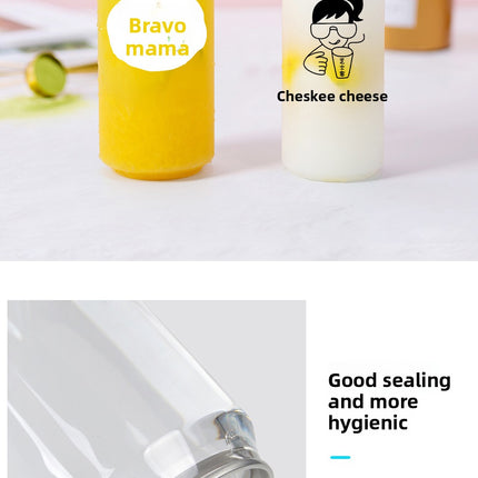 Can Sealing Machine Thickened PET Transparent Plastic Can Juice Beverage Bottle Disposable Milk Tea Cup with Aluminum Lid