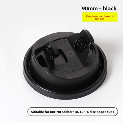 Bronze Foil Black Disposable Coffee Cup with Lid Commercial Double-layer Thickened Hot Drink Paper Cup Custom Logo Printing