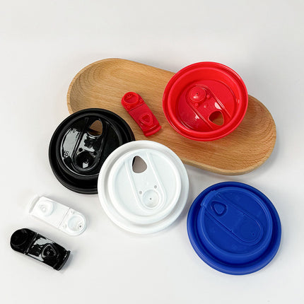 Disposable Cup Lid Coffee Multi-Functional Paper Cup Lid Colorful 90mm Diameter Milk Tea Cup Lid Direct Drinking Foldable Lid Injection Molded Lid