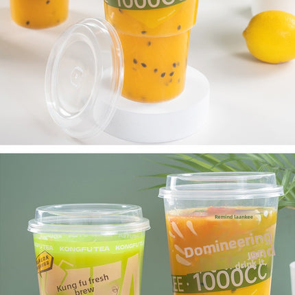 Custom Processing Round Transparent 108-1000 Torch Cup Food Grade PP Material with Lid Plastic Cup Internet Celebrity Packaging