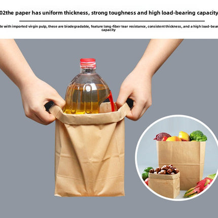 Universal Kraft Paper Bag Wholesale Refrigerator Storage Bread Food Packaging Bag Take out Take Away Oil-Proof Wrapping Paper Bag 100 Pcs