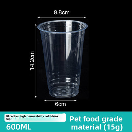 Disposable PET High Transparency Plastic Cup Milk Tea Beverage Coffee Cup Juice Beverage Cup Custom LOGO Cold Drink Cup