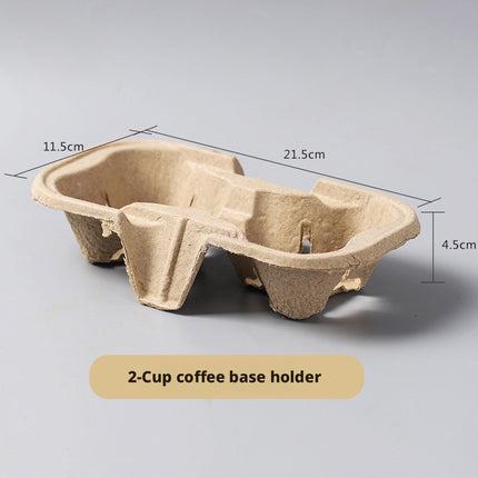Disposable Coffee Cup Holder Milk Tea Cup Holder Cup Stand Paper Tea Tray Beverage Takeaway Holder