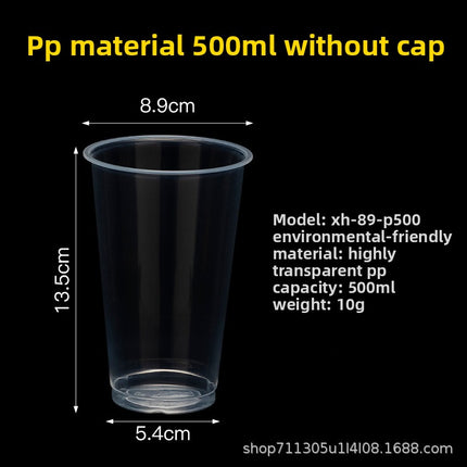 Disposable PET High Transparency Plastic Cup Milk Tea Beverage Coffee Cup Juice Beverage Cup Custom LOGO Cold Drink Cup